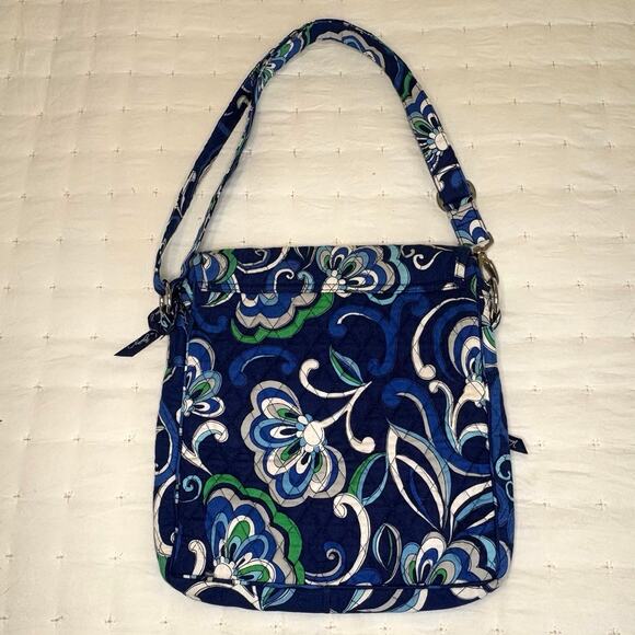 Vera Bradley Mediterranean Blue Messenger Bag - Picture 3 of 14